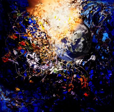 Flaming earth - Dark Blue